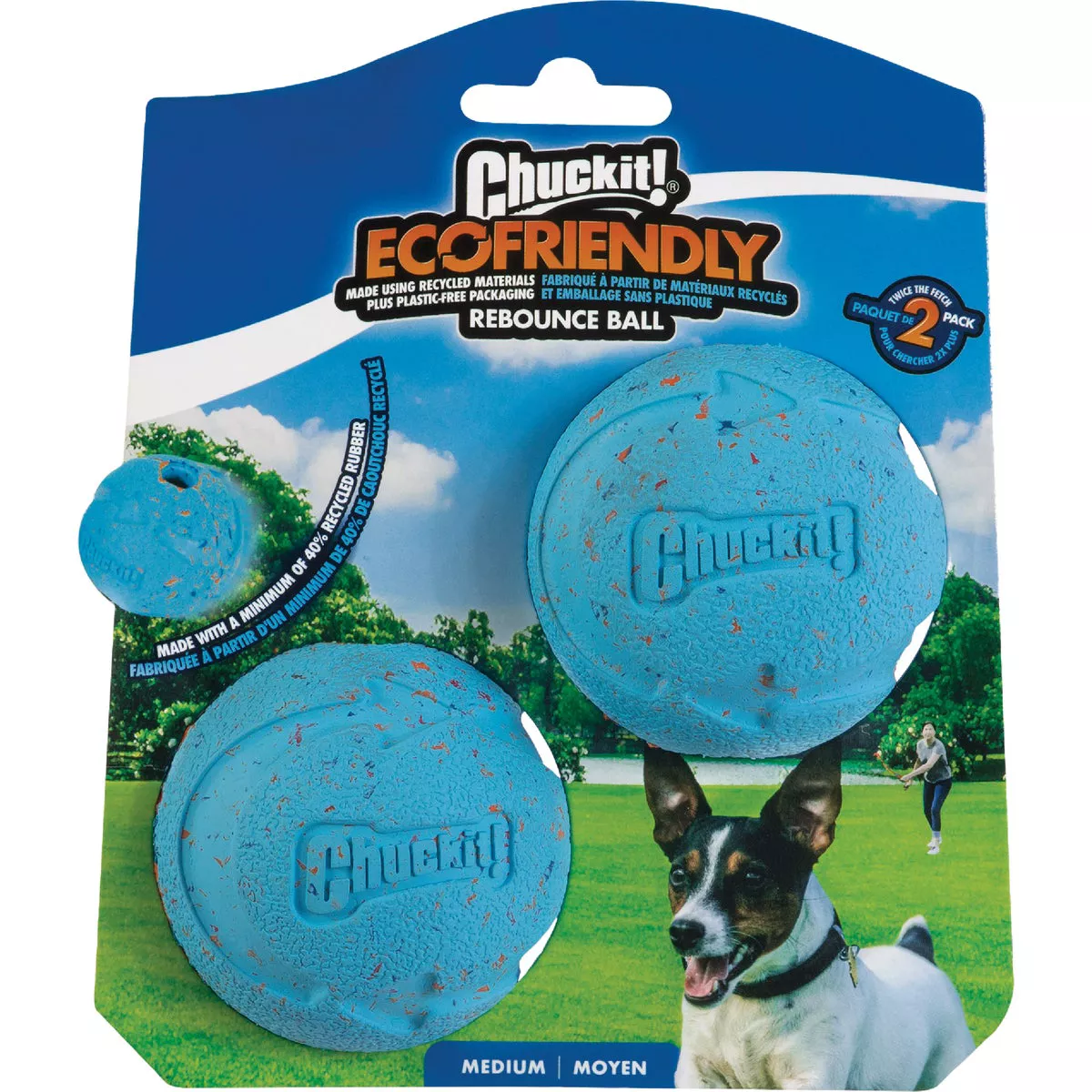 Chuckit Medium EcoFriendly Rebounce Ball (2-Pack)