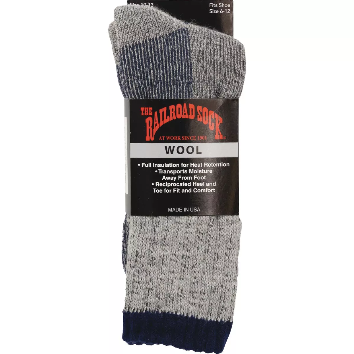 Railroad Sock Men's Navy Stripe Wool Sock - photo 2