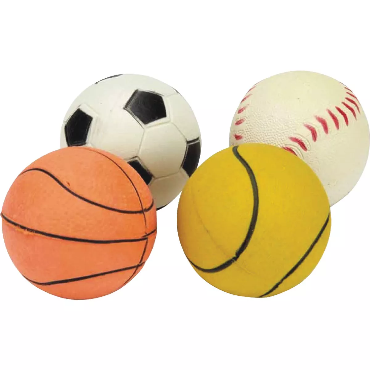 Boss Pet Digger's Rubber Sports Ball (4-Pack)