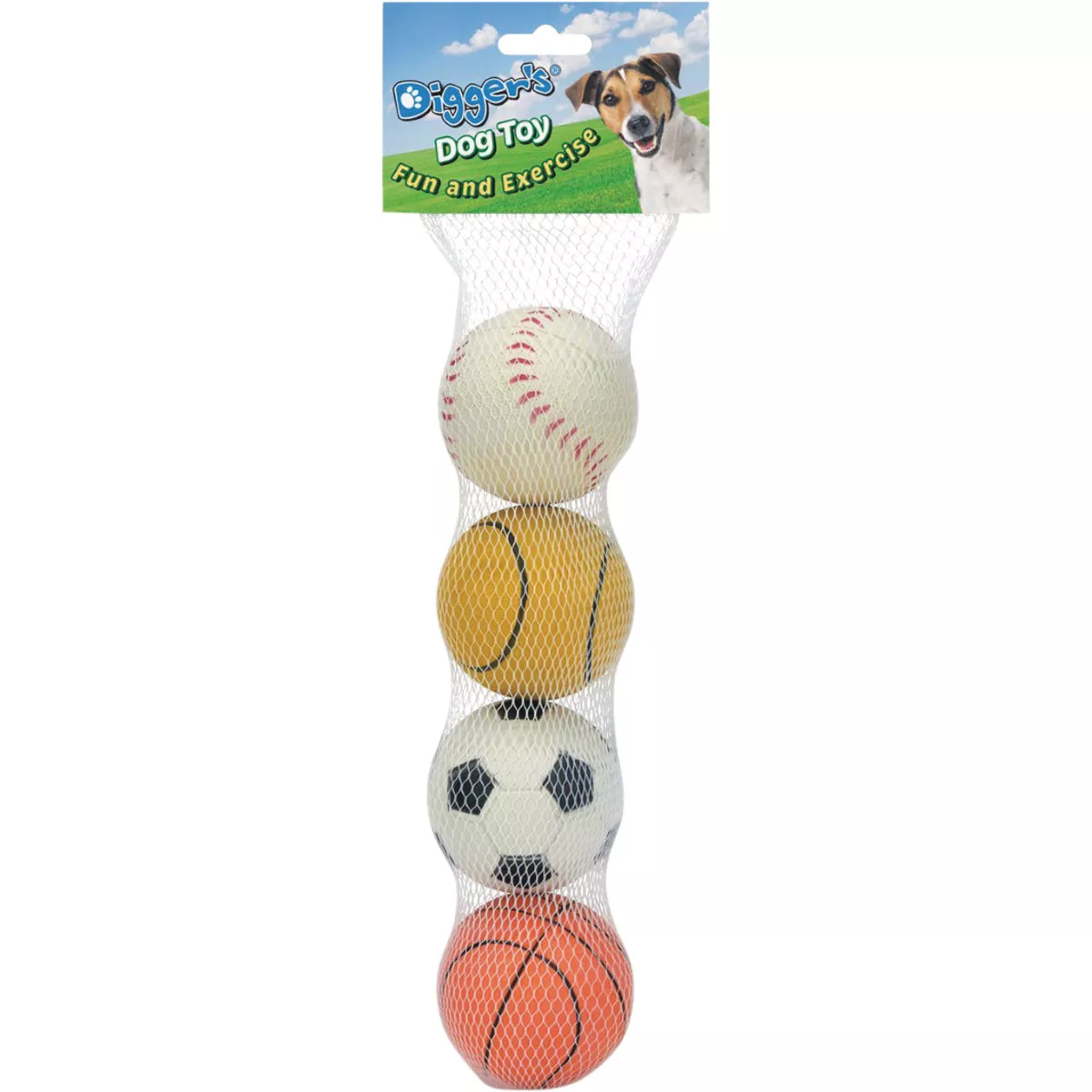 Boss Pet Digger's Rubber Sports Ball (4-Pack) - photo 2