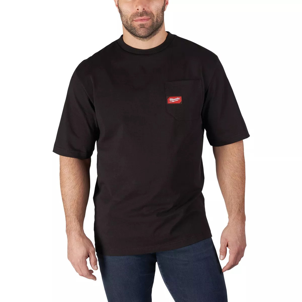 Milwaukee 2XL Black Short Sleeve Men's Heavy-Duty Pocket T-Shirt