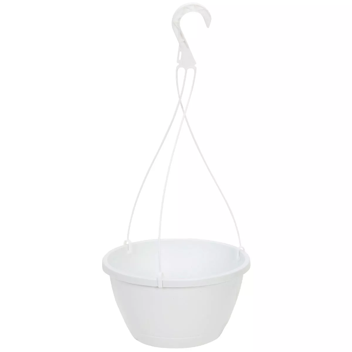 Myers 10 In. Polypropylene White Hanging Plant Basket