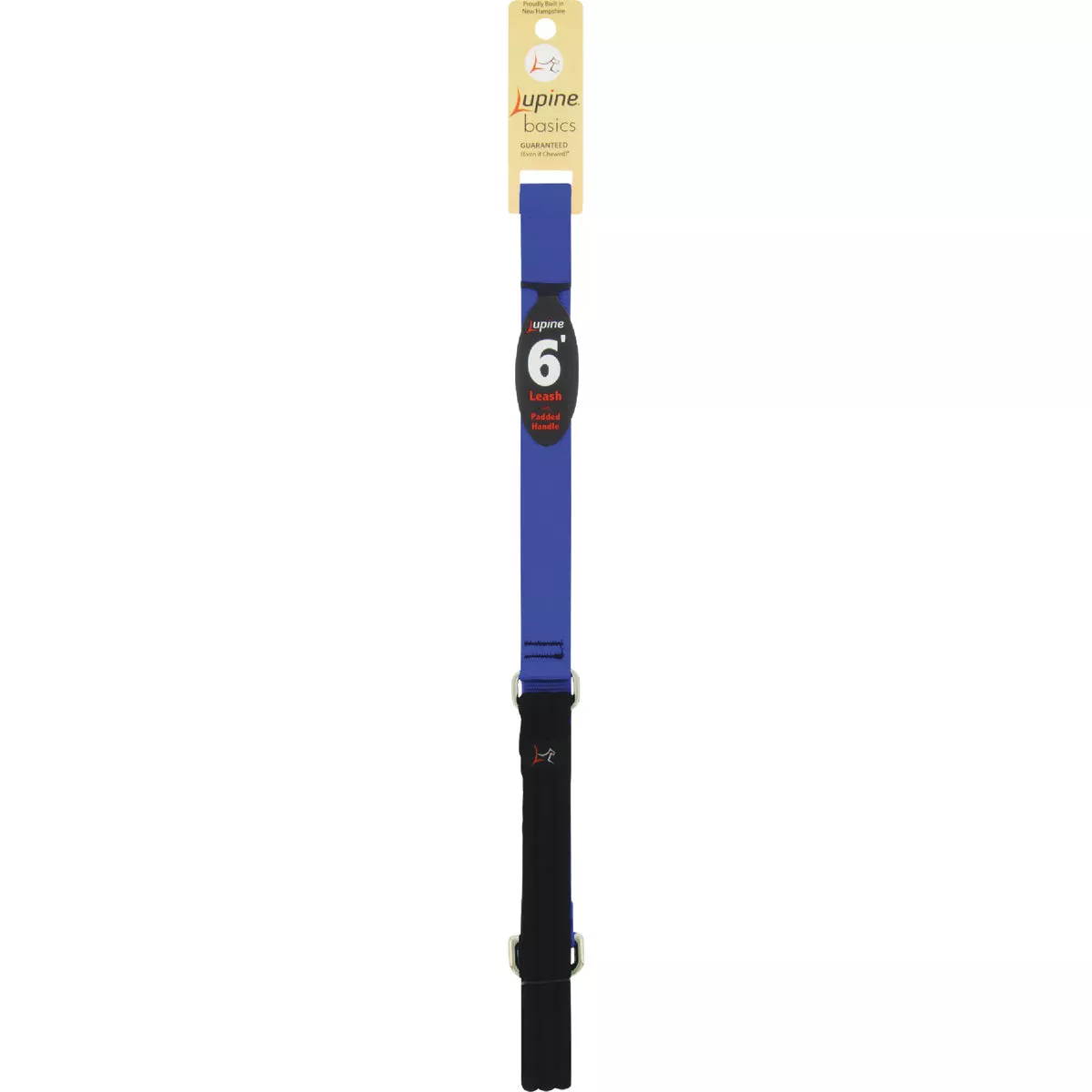 Lupine 1 In. x 6 Ft. Traditional Solid Blue Dog Leash