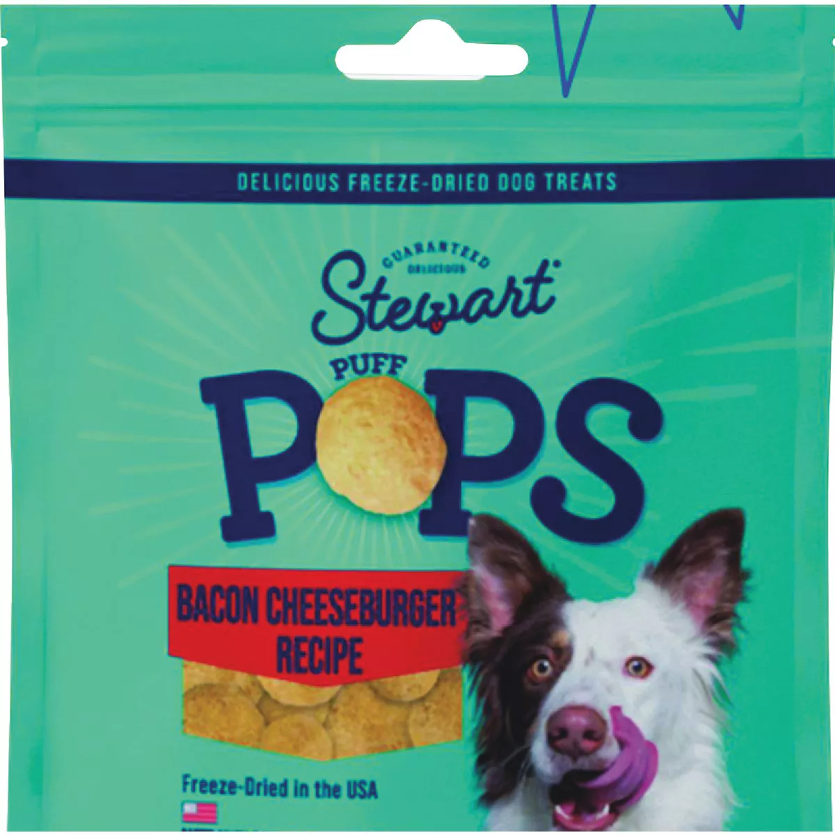 Stewart PuffPops 2.8 Oz. Bacon Cheeseburger Freeze-Dried Dog Treats