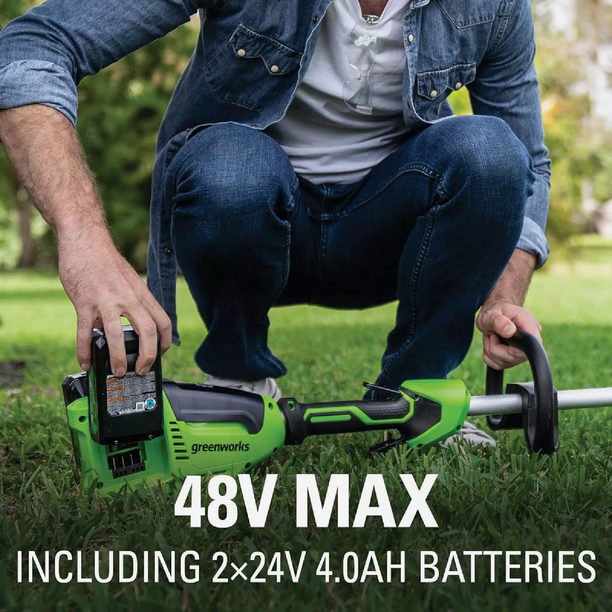 Greenworks 24V (2 x 24V) 8 In. Brushless Edger with (2) 4.0 Ah Batteries &Charger - photo 15