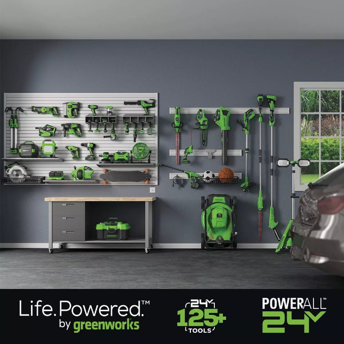 Greenworks 24V (2 x 24V) 8 In. Brushless Edger with (2) 4.0 Ah Batteries &Charger - photo 5