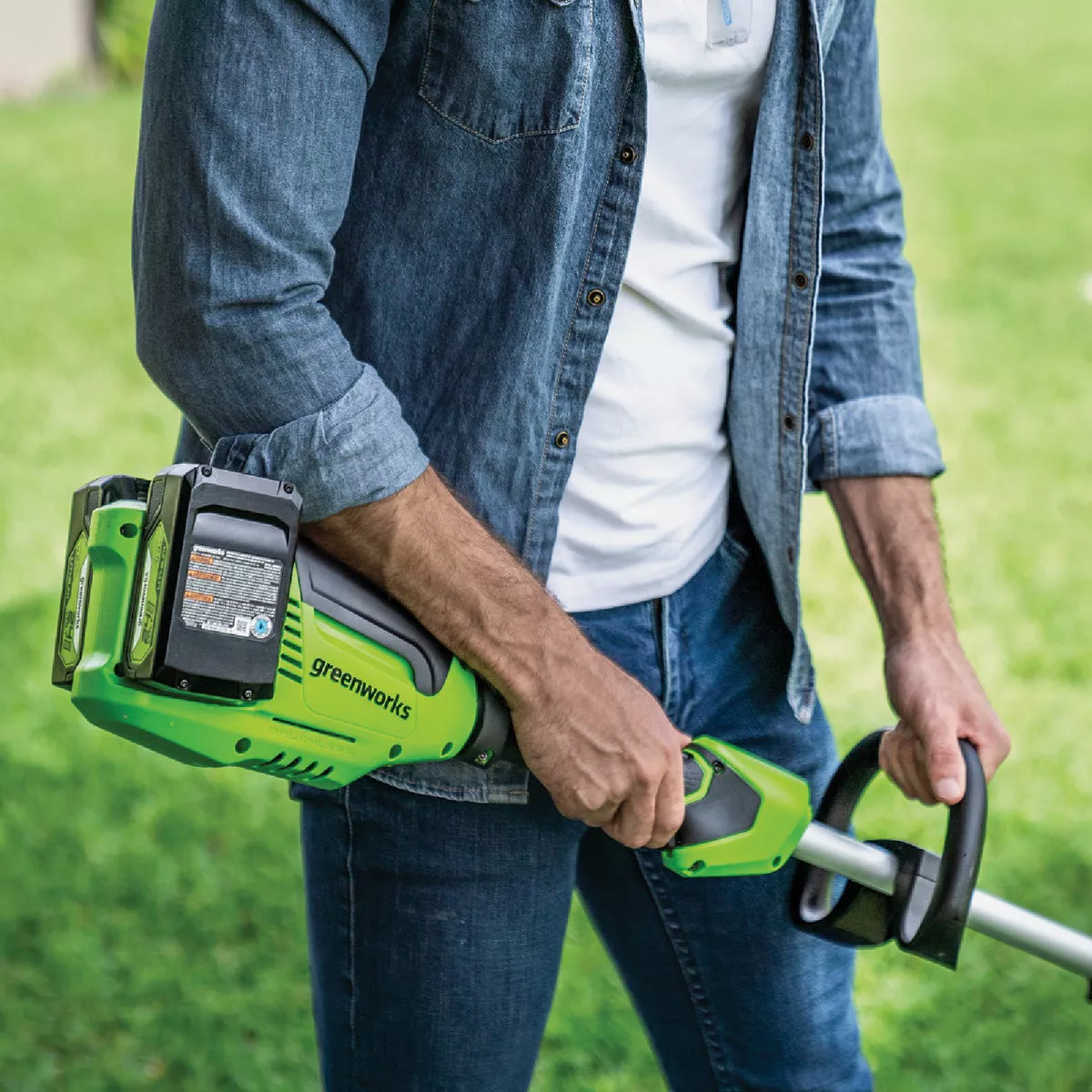 Greenworks 24V (2 x 24V) 8 In. Brushless Edger with (2) 4.0 Ah Batteries &Charger - photo 3