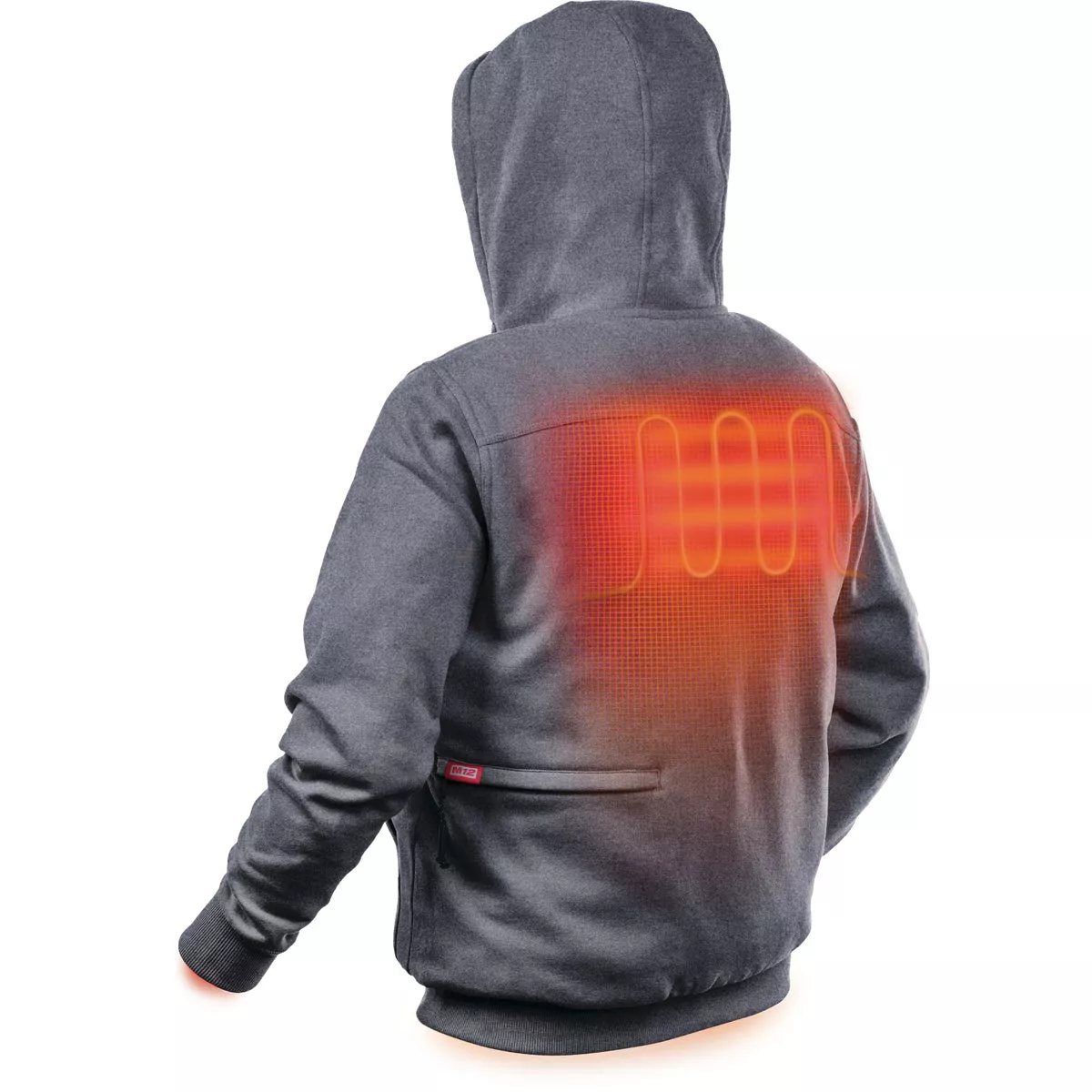 Milwaukee M12 Large Gray Men's Heated Full Zip Hooded Sweatshirt - photo 4