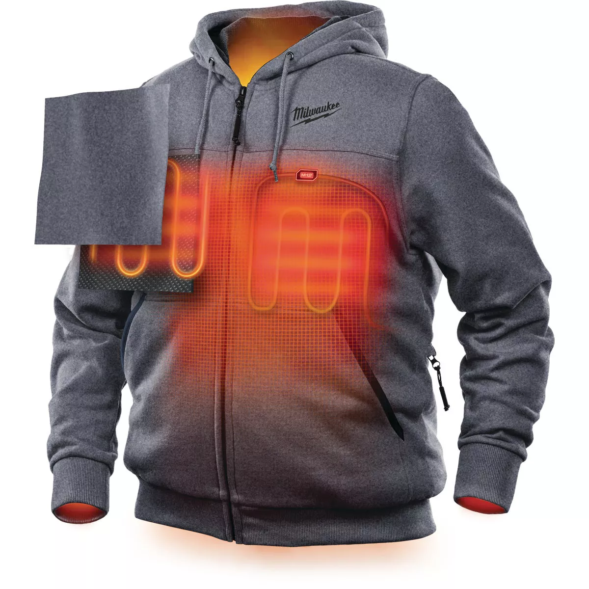 Milwaukee M12 Large Gray Men's Heated Full Zip Hooded Sweatshirt - photo 6