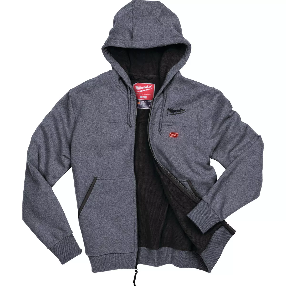 Milwaukee M12 Large Gray Men's Heated Full Zip Hooded Sweatshirt - photo 8