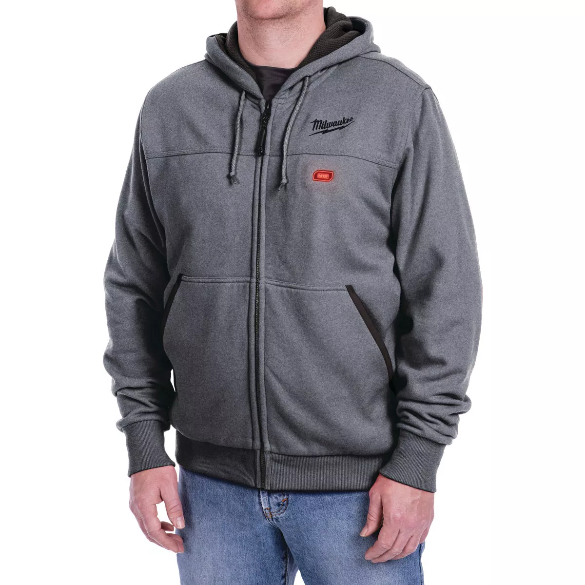 Milwaukee M12 Large Gray Men's Heated Full Zip Hooded Sweatshirt - photo 9