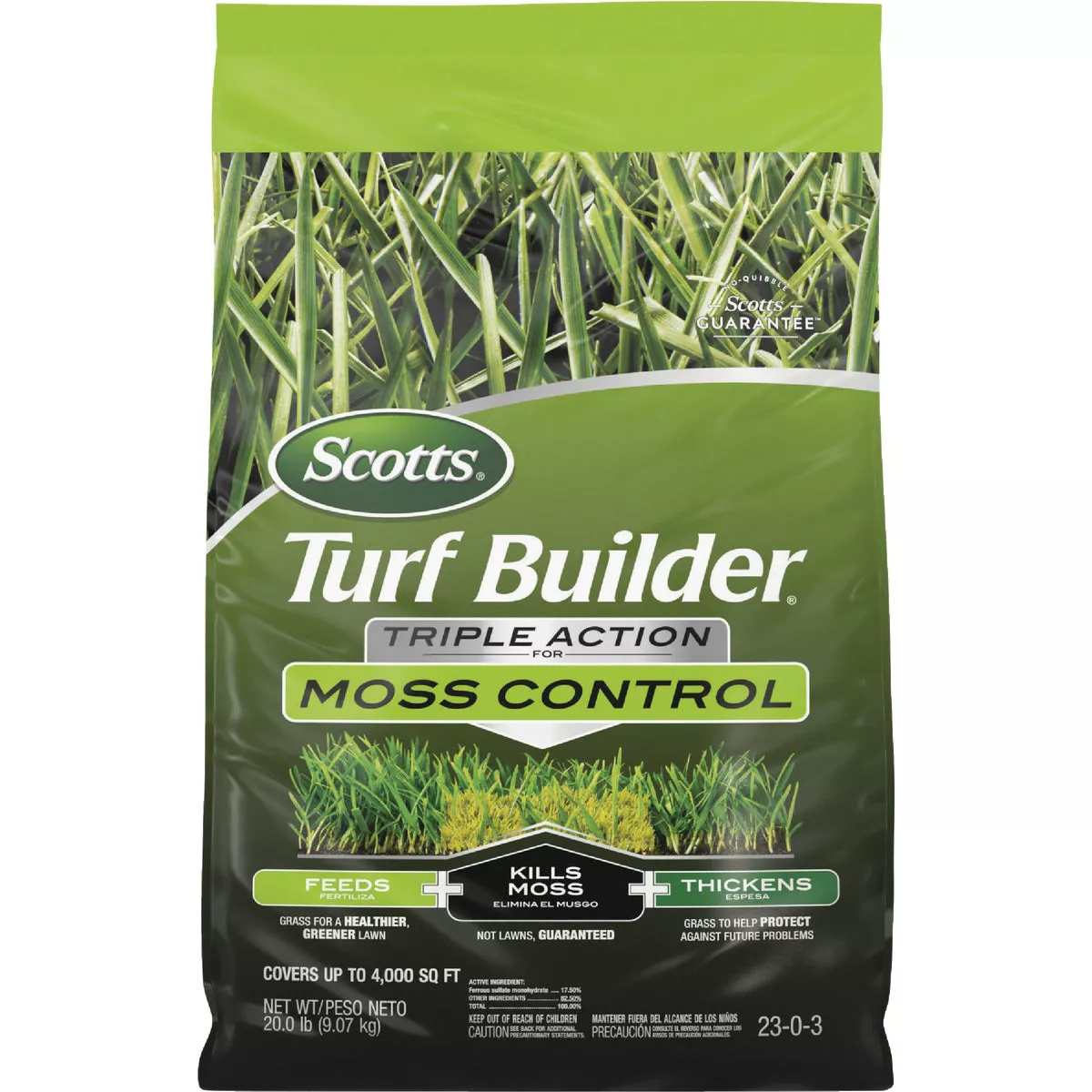 Scotts Turf Builder Triple Action 4000 Sq. Ft. 20 Lb. Moss Control & Lawn Fertilizer