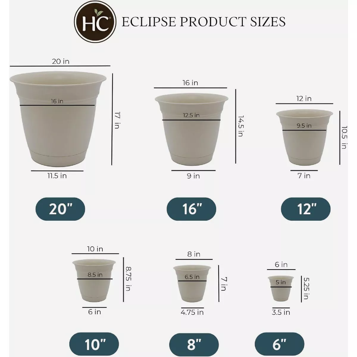 HC Companies Eclipse 6 In. Cottage Stone Planter - photo 4
