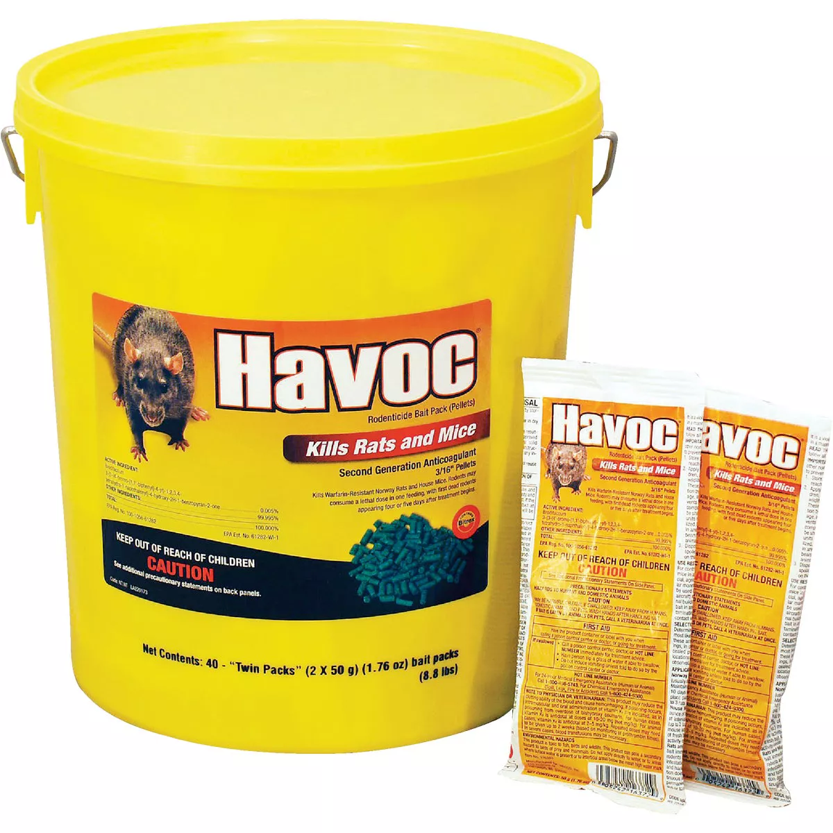 Havoc Pellet Bait Pack Rat And Mouse Poison (80-Pack)