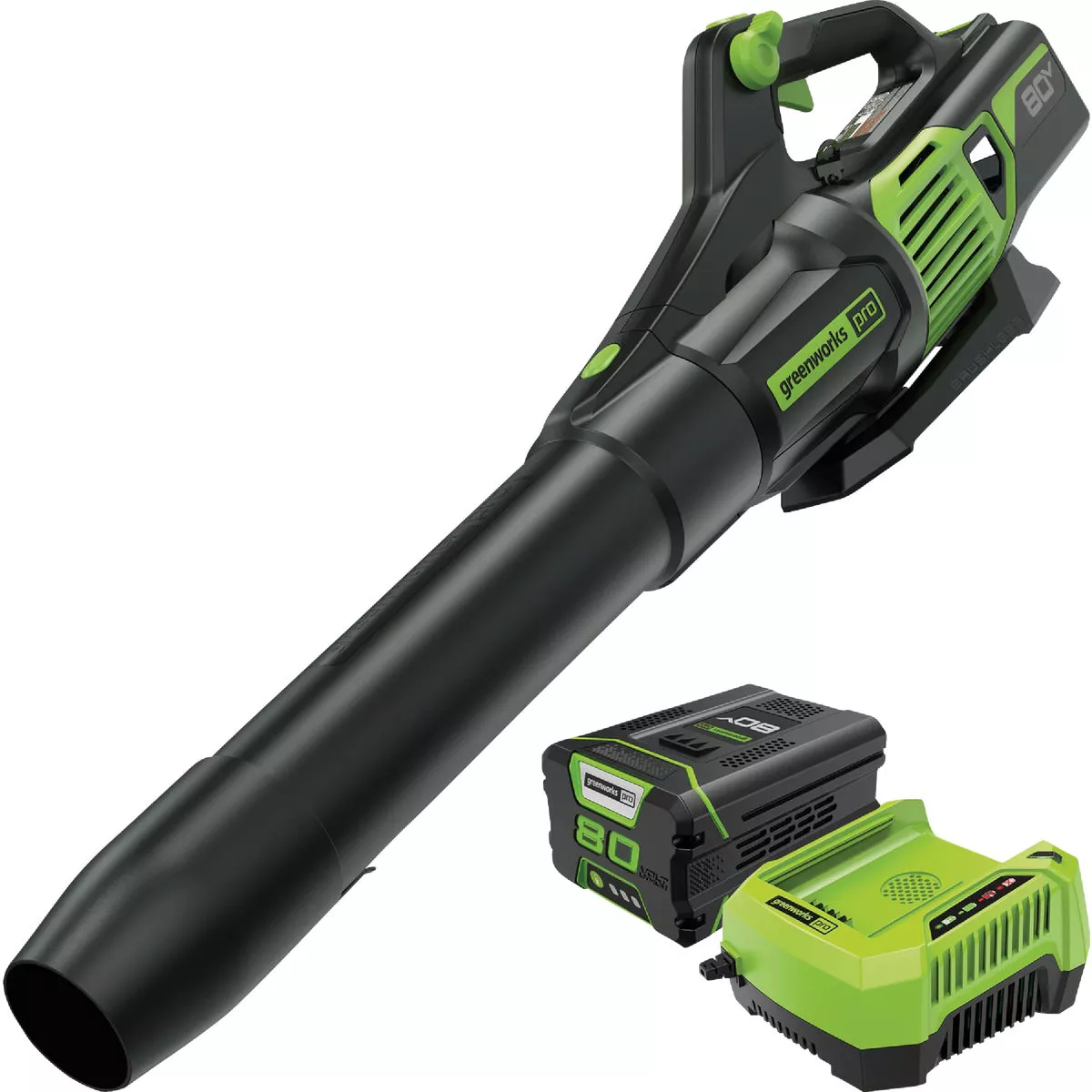 Greenworks 80V 730 CFM 170 MPH Brushless Axial Leaf Blower with