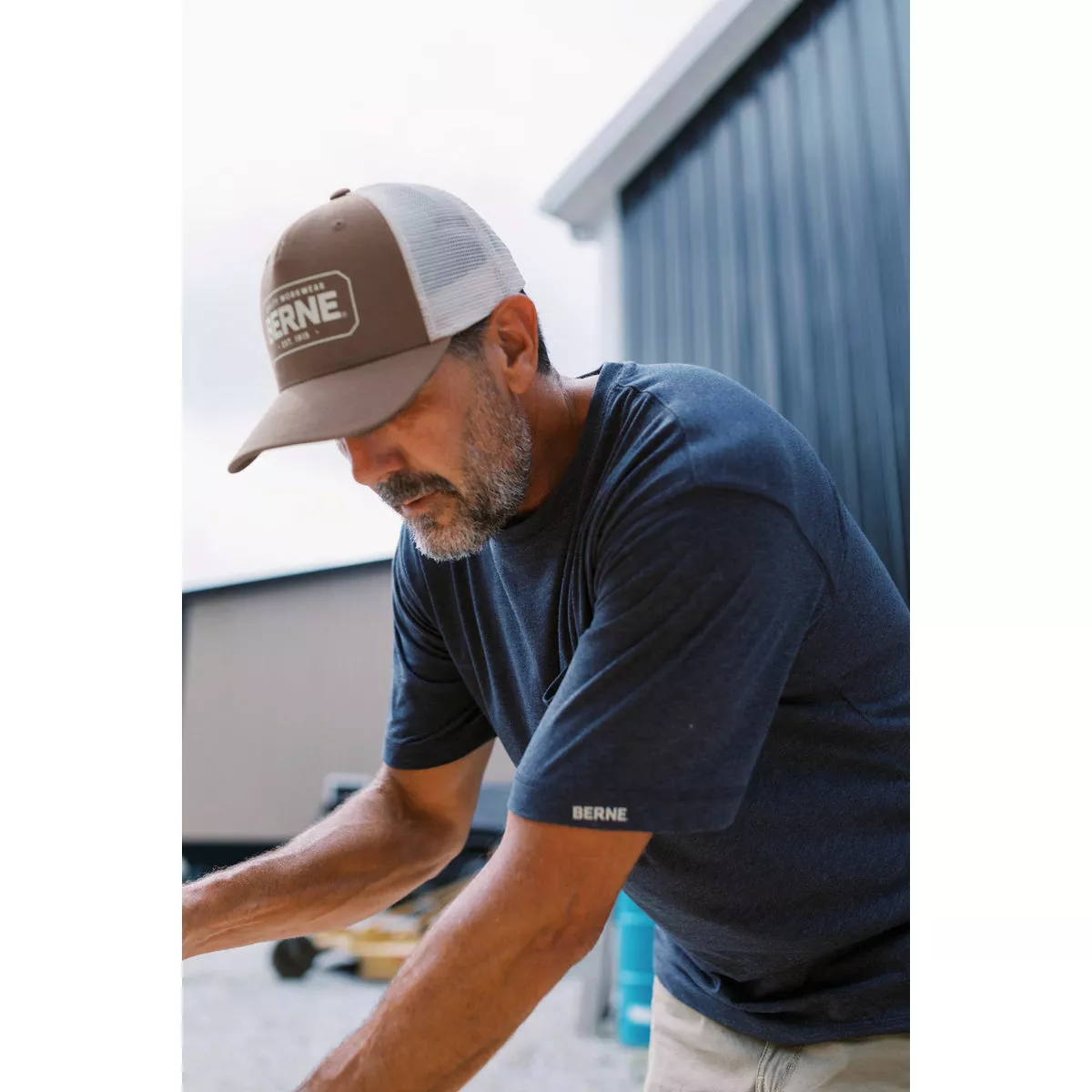 Berne Bitter Chocolate Badge Logo Trucker Cap - photo 4