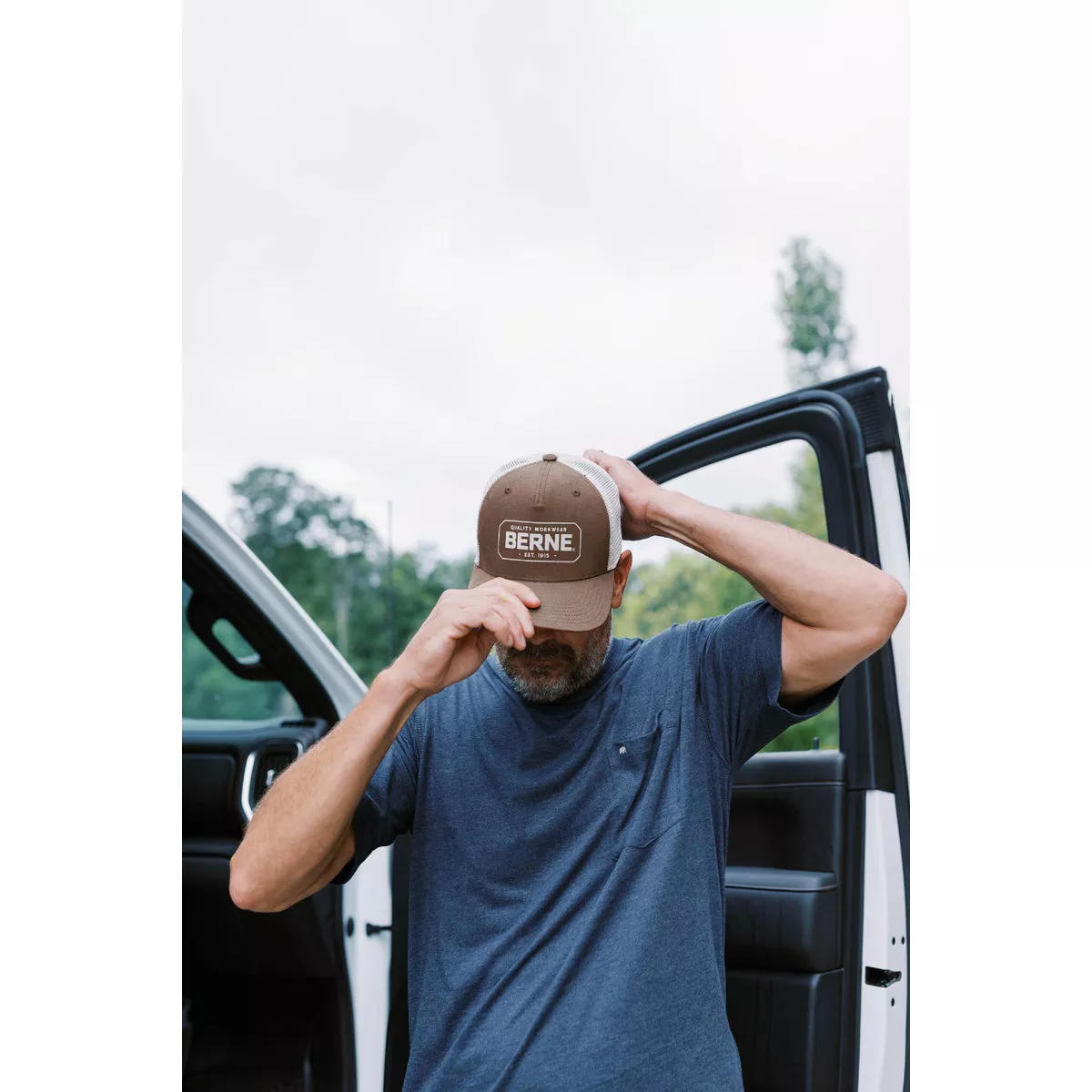 Berne Bitter Chocolate Badge Logo Trucker Cap - photo 2