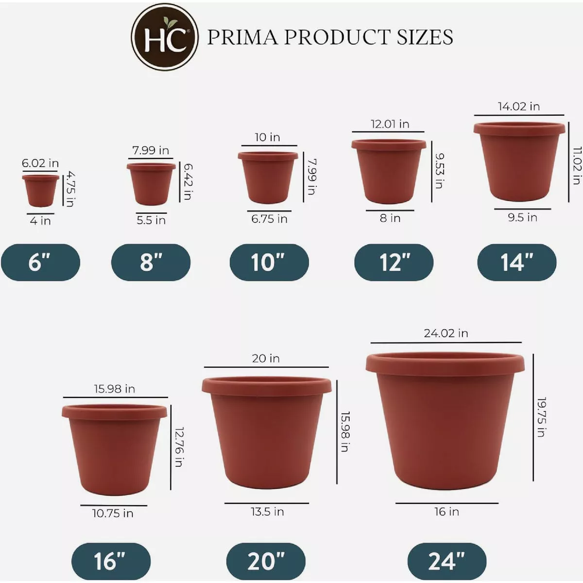 HC Companies 6 In. Warm Gray Classic Planter - photo 5