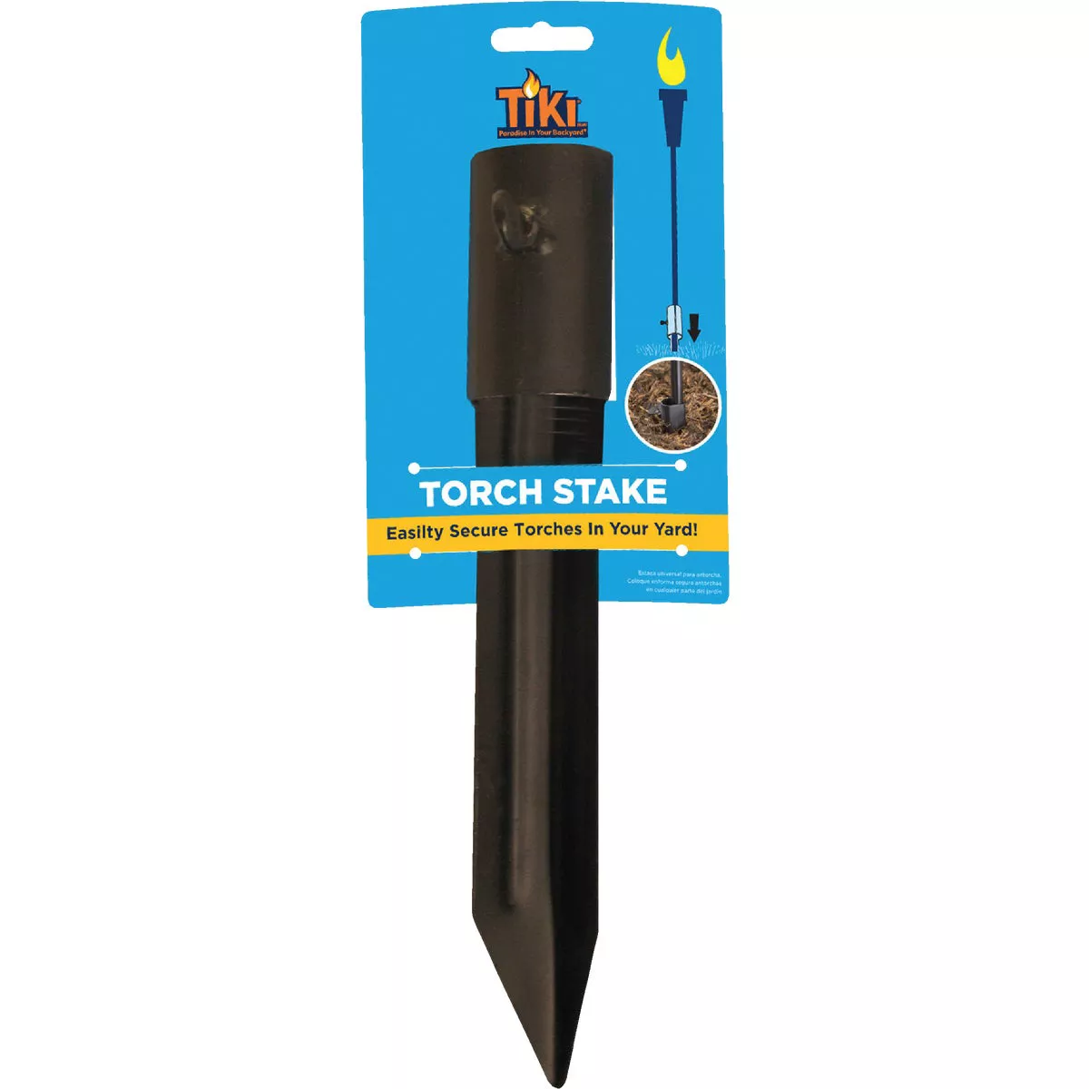 Tiki Black Metal Patio Torch Stake