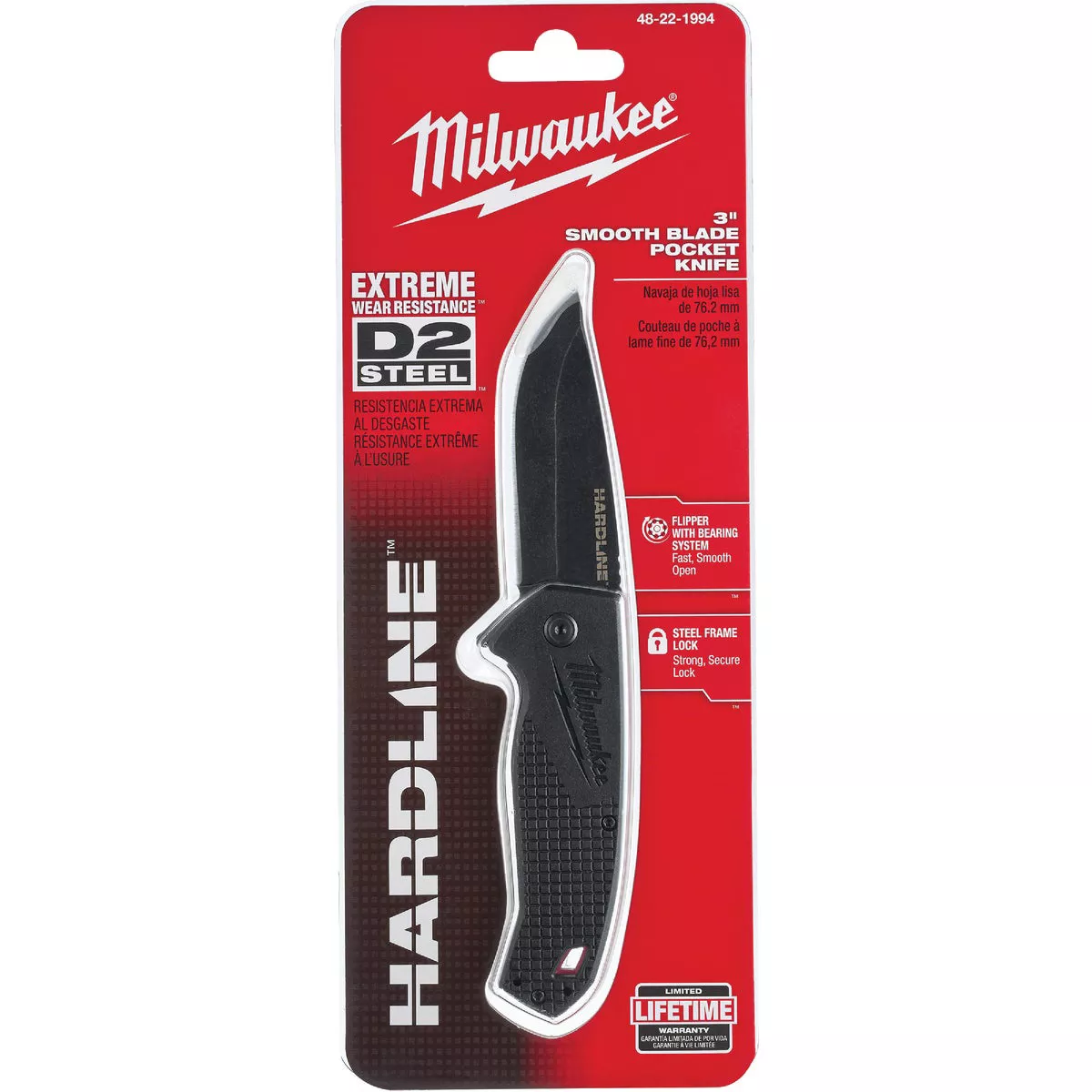 Milwaukee Hardline 3 In. Smooth Blade Black Pocket Knife - photo 2