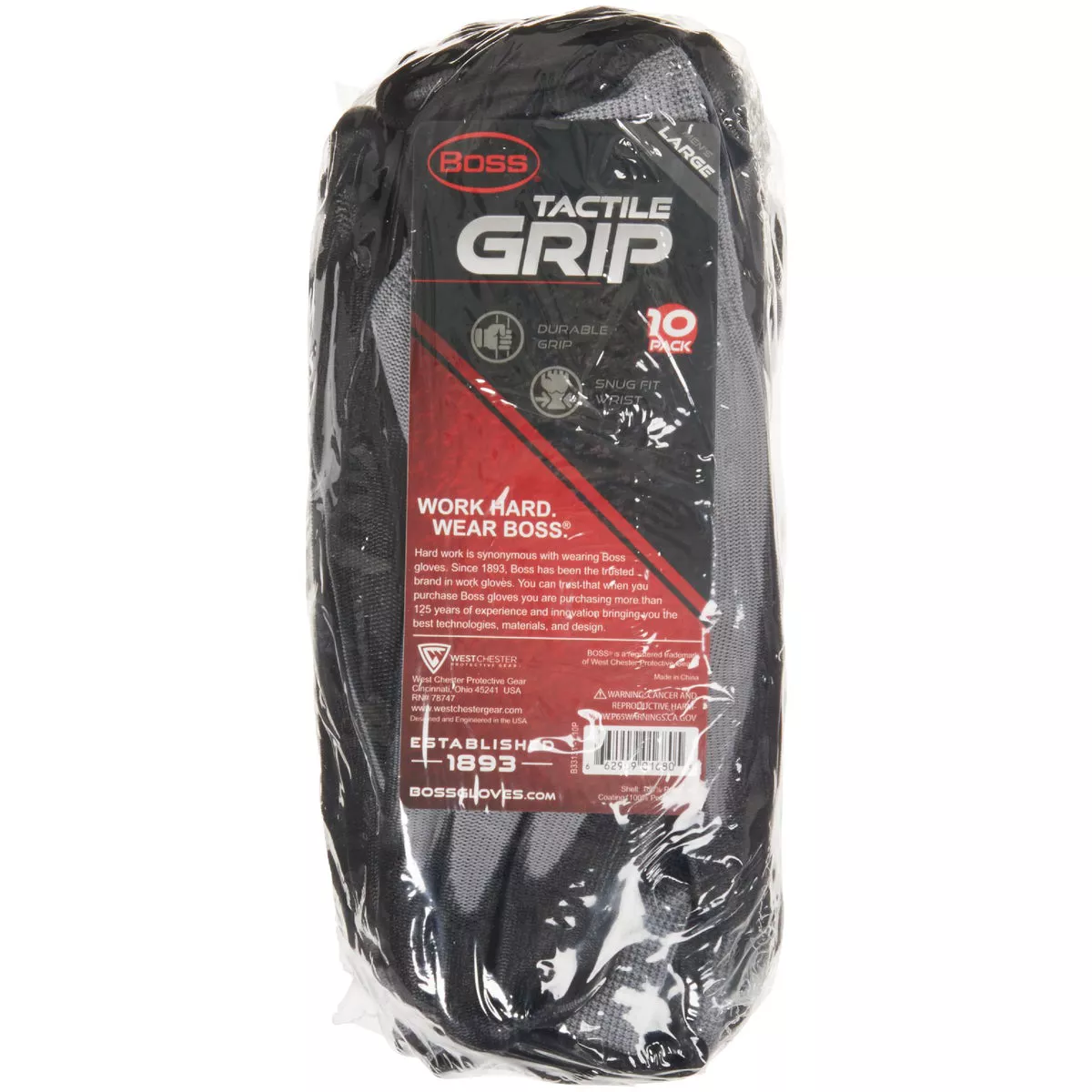 Boss Tactile Grip Men's Large Nitrile Coated Glove (10-Pack) - photo 2