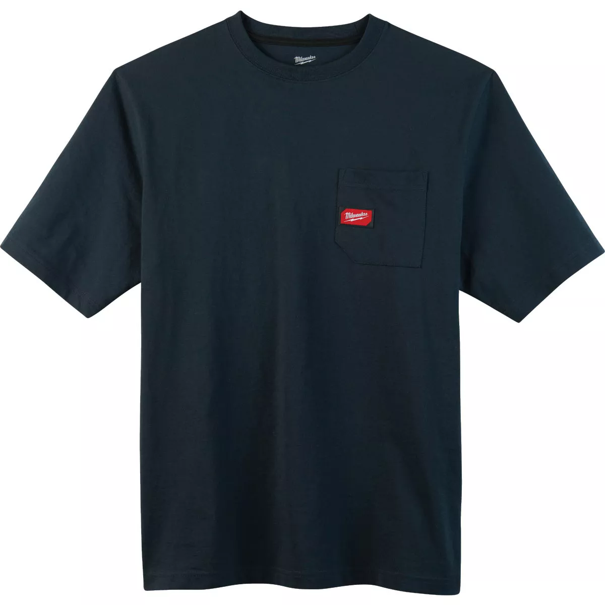 Milwaukee 2XL Navy Blue Short Sleeve Men's Heavy-Duty Pocket T-Shirt - photo 2