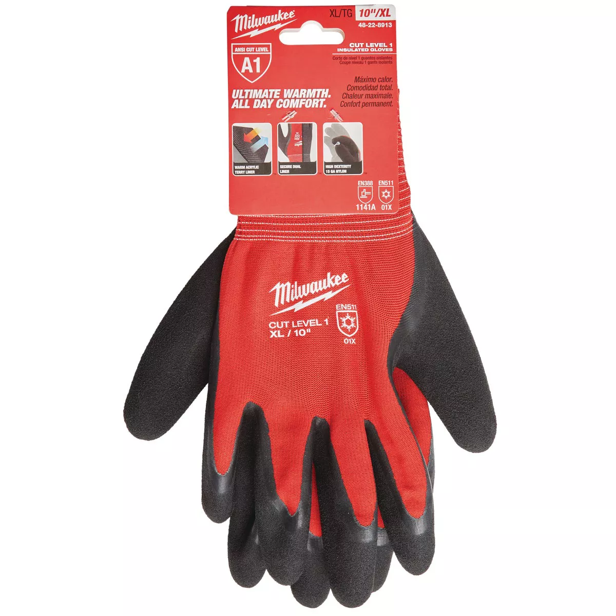 Milwaukee Unisex XL Latex Coated Cut Level 1 Insulated Work Glove - photo 3