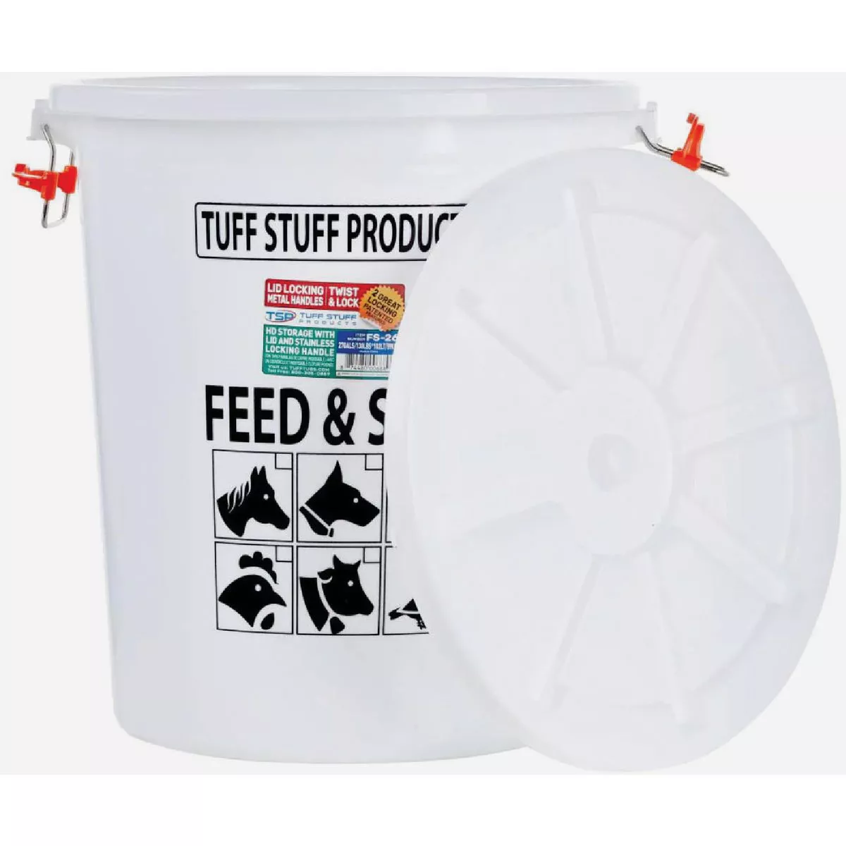 Tuff Stuff 26.5 Gal./130 Lb. Feed & Seed Storage Tub with Lid - photo 3