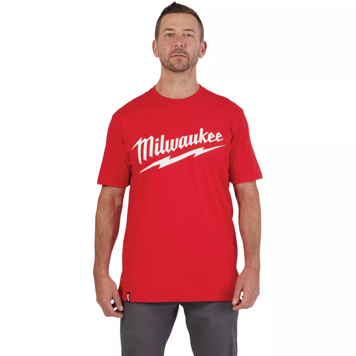 Milwaukee 2XL Red Short Sleeve Men's Heavy-Duty T-Shirt - photo 2