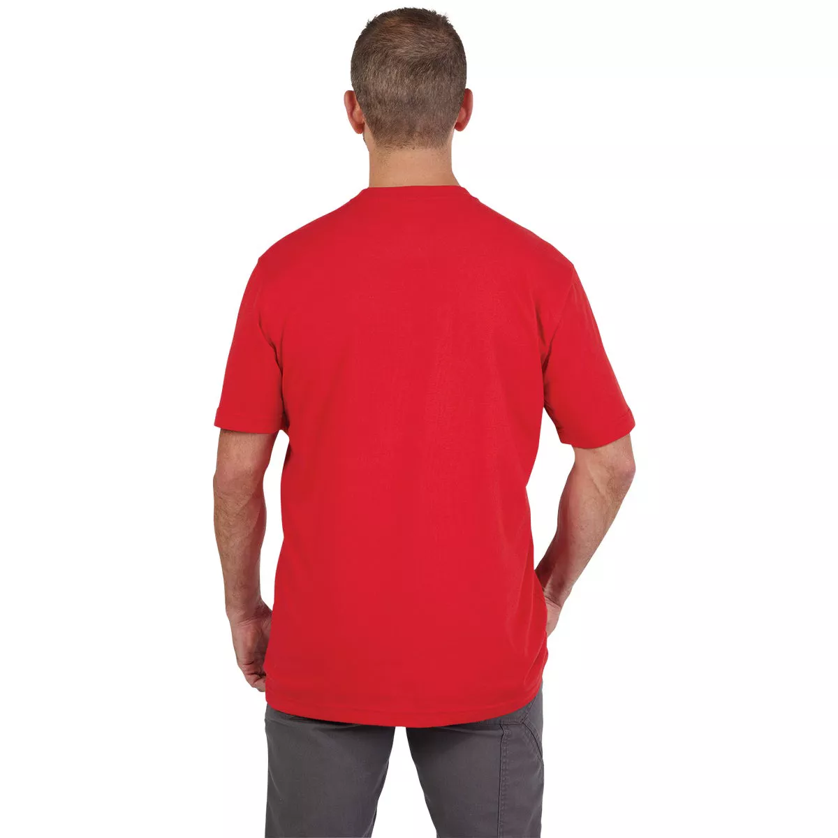 Milwaukee 2XL Red Short Sleeve Men's Heavy-Duty T-Shirt - photo 3