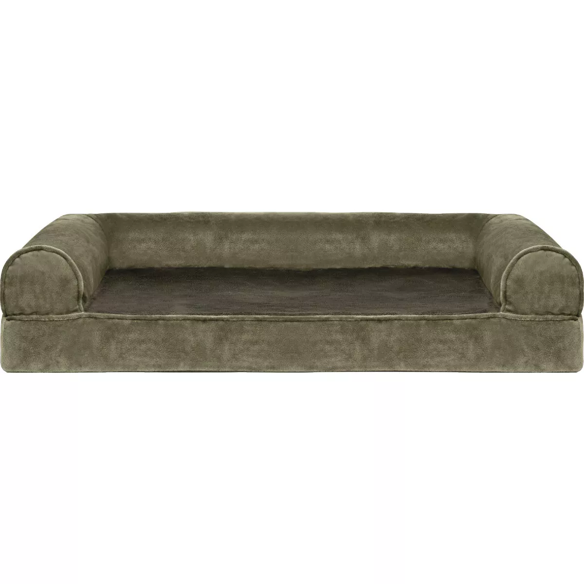 FurHaven Medium Faux Fur & Velvet Orthopedic Sofa Dog Bed
