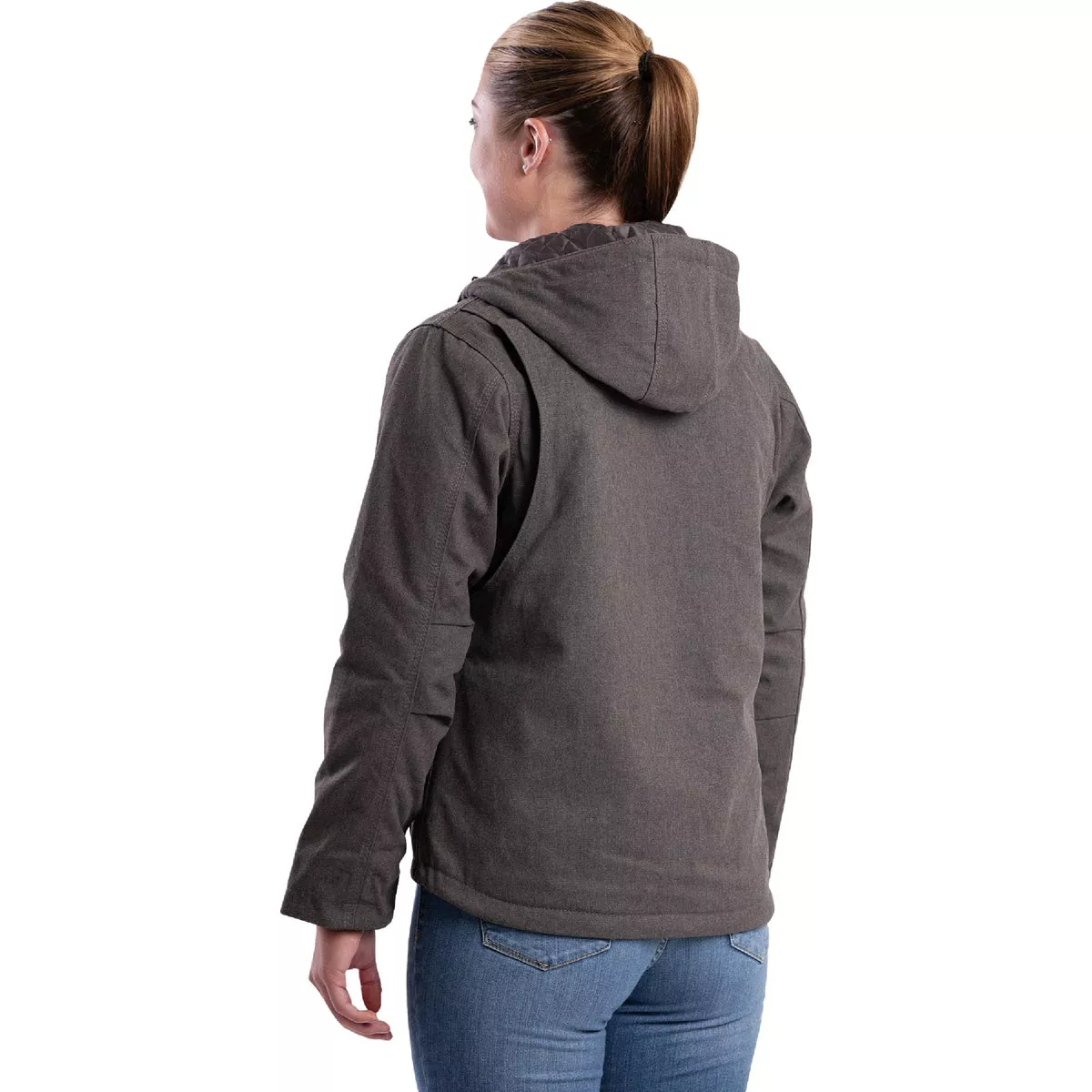 Berne Women's Medium Titanium Heathered Duck Hooded Jacket - photo 2