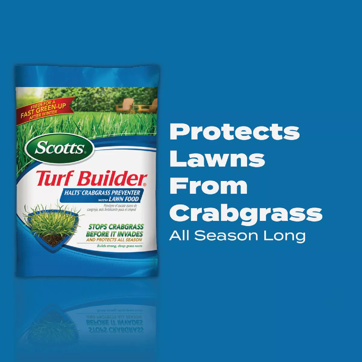 Scotts Turf Builder 40.05 Lb. 15,000 Sq. Ft. Halts Crabgrass Preventer with Lawn Food - photo 2