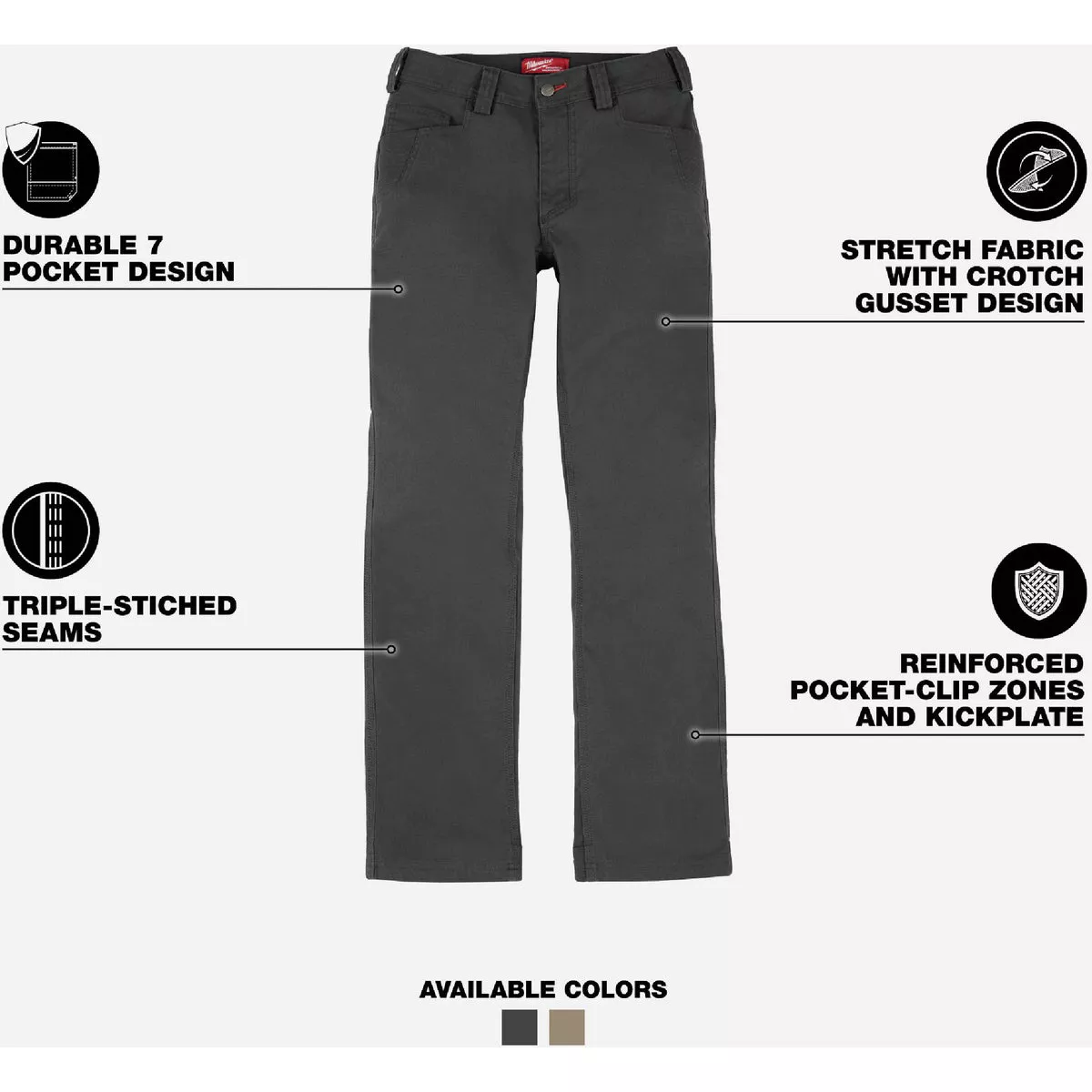 Milwaukee Women's 6 Regular Gray Work Pants - photo 2