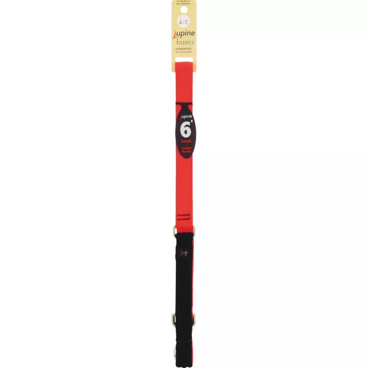 Lupine 1 In. x 6 Ft. Traditional Solid Blaze Orange Dog Leash