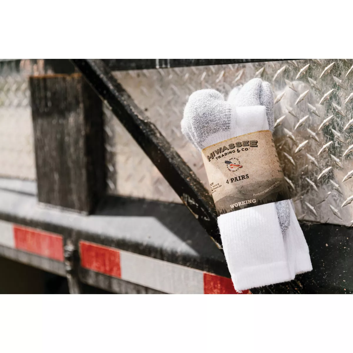 Hiwassee Trading Company Working Series Large White Crew Sock (4-Pack) - photo 2