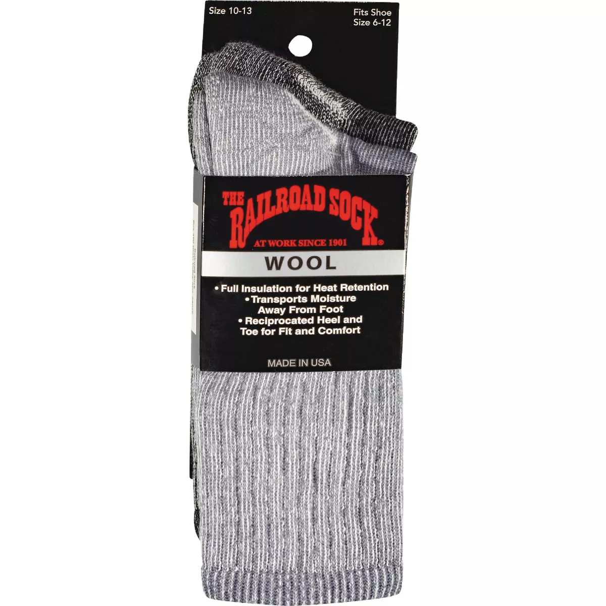 Railroad Sock Men's Merino/Acrylic Blend Crew Sock (2-Pack) - photo 2