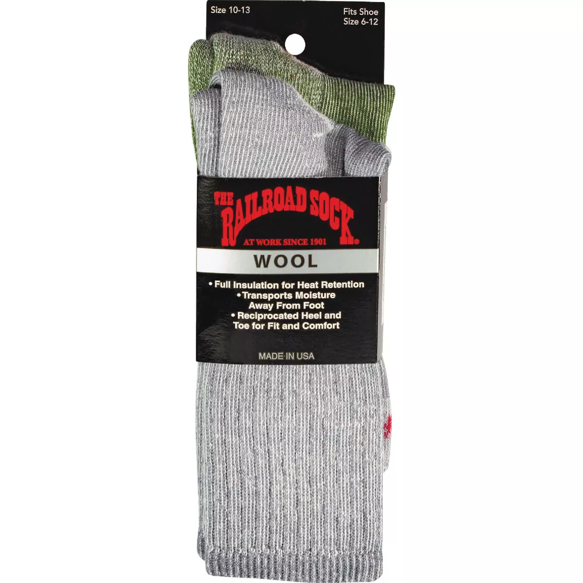 Railroad Sock Men's Merino/Acrylic Blend Crew Sock (2-Pack) - photo 4