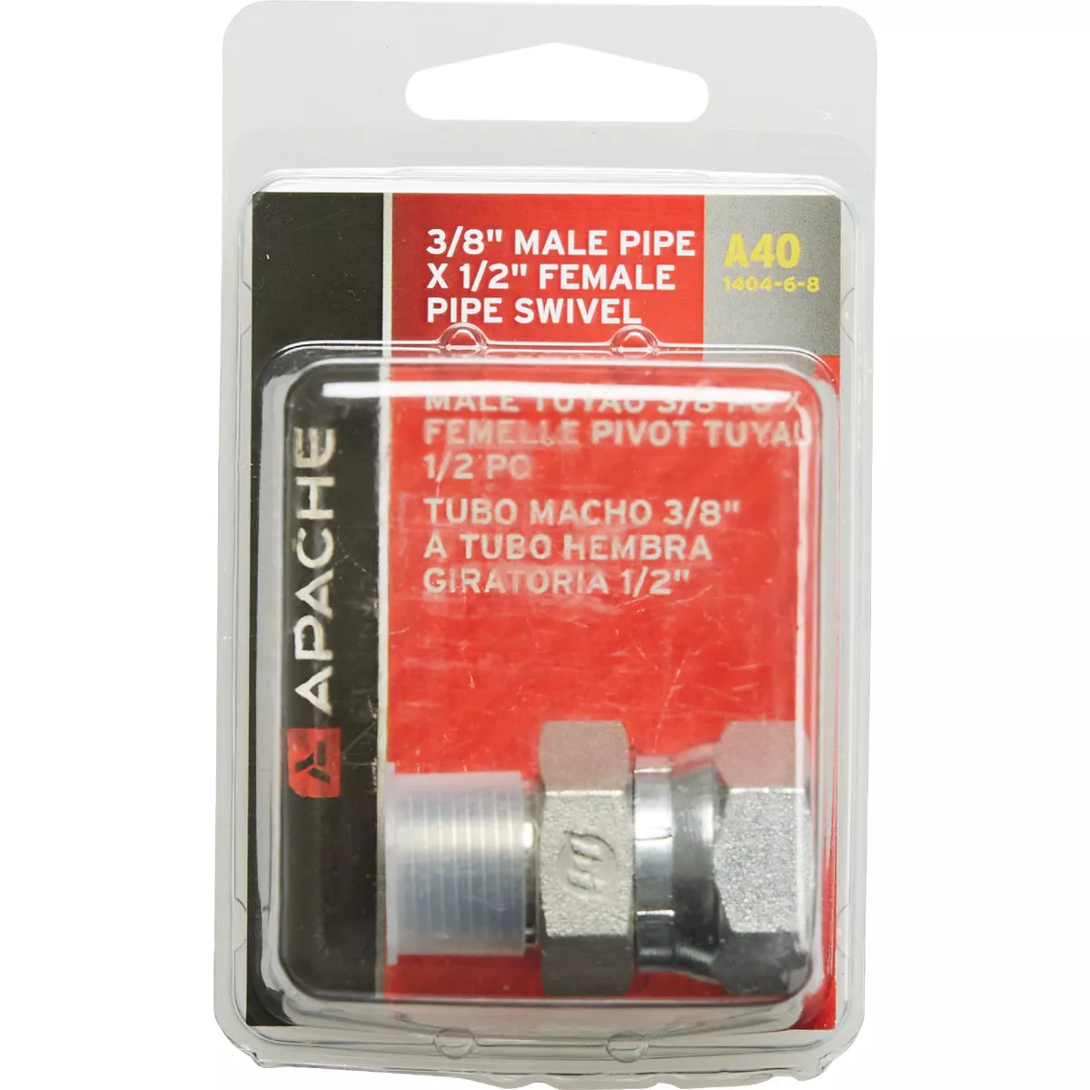 Apache 3/8 In. Male Pipe x 1/2 In. Female Pipe Swivel Hydraulic Hose ...