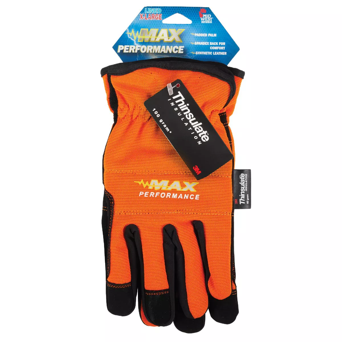 Midwest Gloves & Gear Max Performance Men's XL Thinsulate Lined Work Glove - photo 2