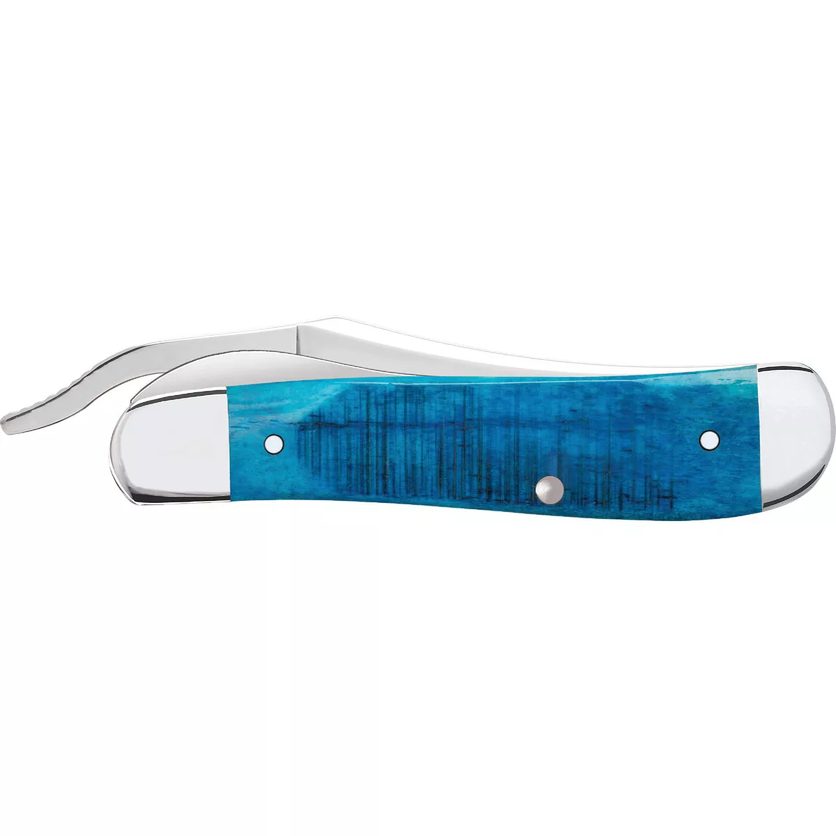 Case 2.7 In. Sawcut Jig Caribbean Blue Bone RussLock Pocket Knife - photo 4