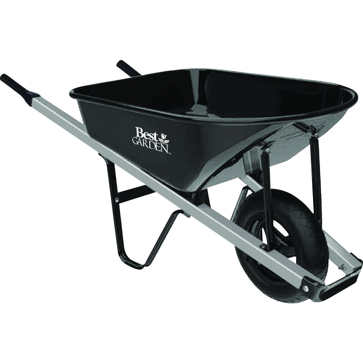 Best Garden 5.5 Cu. Ft. Steel Wheelbarrow With Steel Handles Do it Best