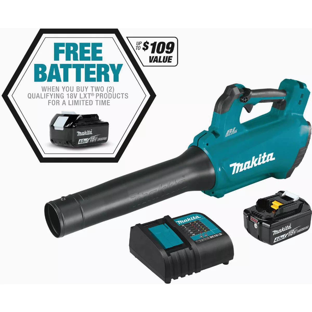 Makita 116 MPH 459 CFM 18V LXT Lithium-Ion Brushless Cordless Blower Kit - photo 13