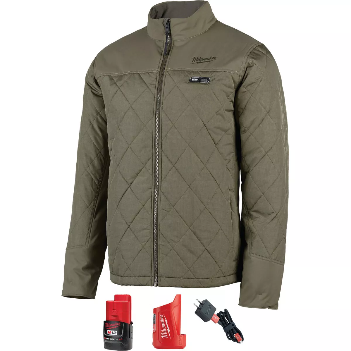 Milwaukee M12 Large Olive Green Cordless Heated Axis Jacket - photo 2