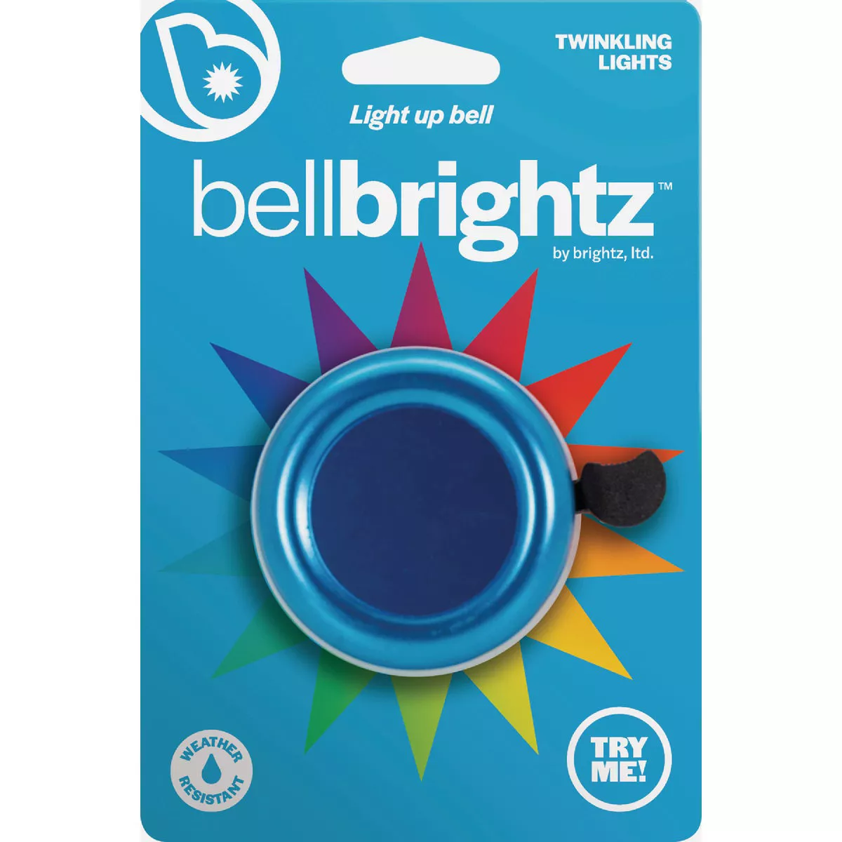 BellBrightz Blue Bicycle Bell with Twinkling Multicolor LEDs - photo 2
