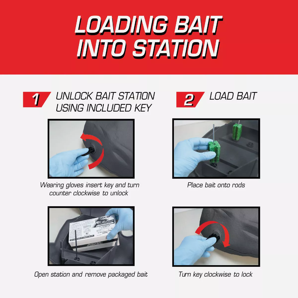 TOMCAT Refillable Rockspace Bait Station with 15 Block Baits & 1 Station - photo 6