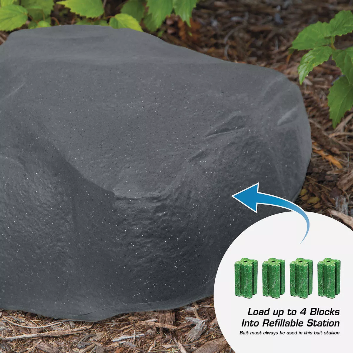 TOMCAT Refillable Rockspace Bait Station with 15 Block Baits & 1 Station - photo 2