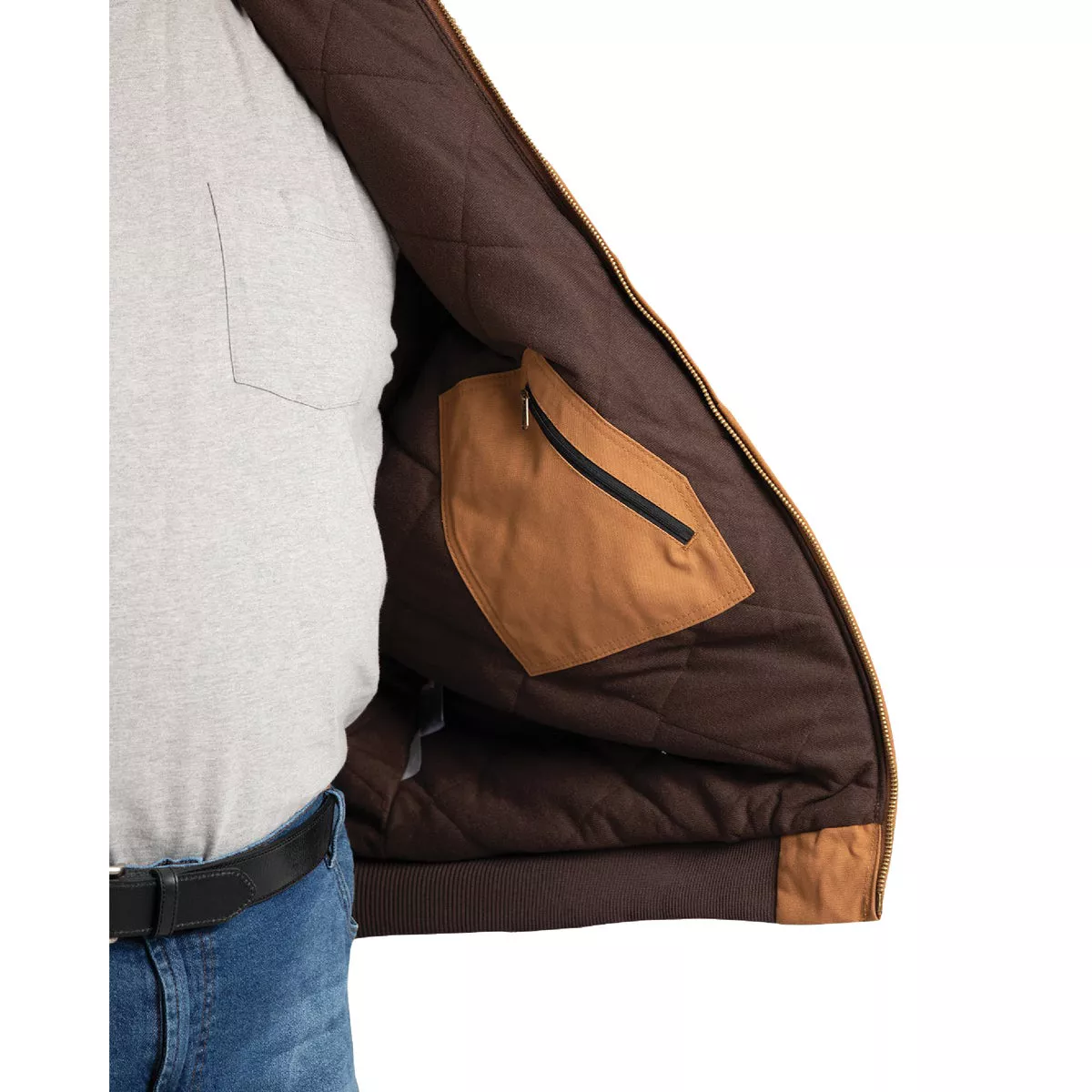 Berne Heritage Men's 2XL Brown Duck Hooded Active Work Jacket - photo 3