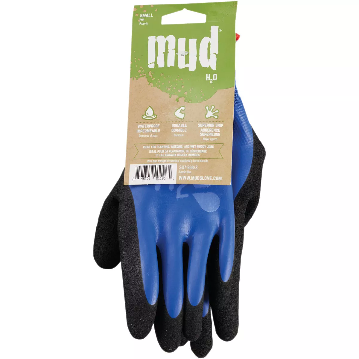 Mud H2O Women's Small Latex Coated Polyester Cobalt Blue Garden Glove - photo 2