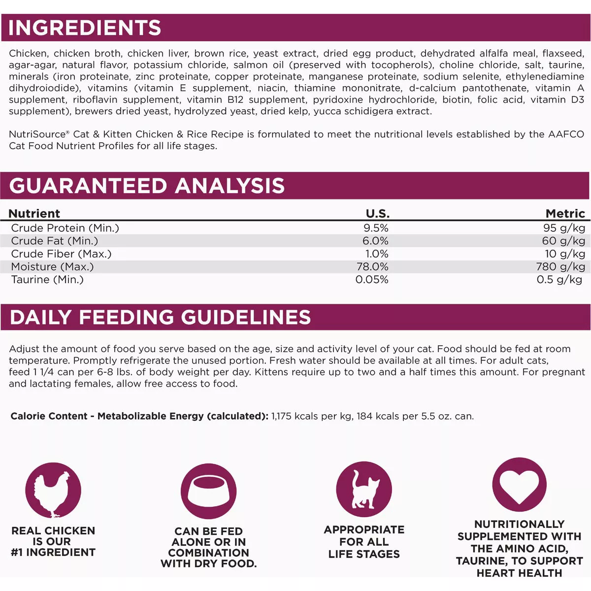 NutriSource 5.5 Oz. Chicken & Rice Recipe Cat Food - photo 2